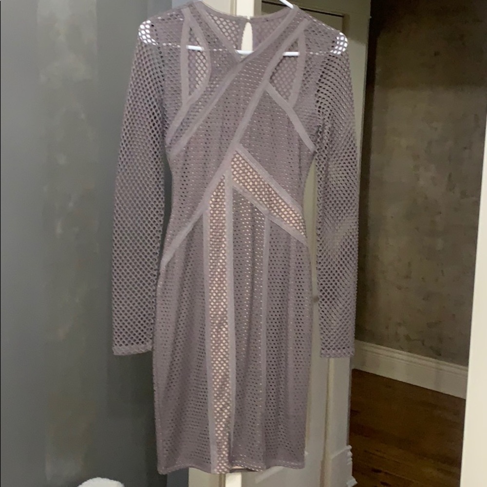 Beautiful mesh taupe dress